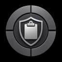 ClipWheel logo: a shield holding a clipboard inside a segmented ring